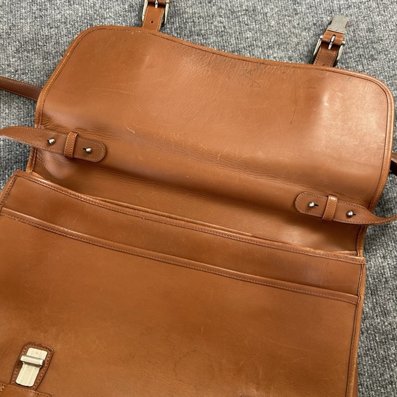Authentic Vintage Coach Madison 5325 London Tan Leather Briefcase Laptop - Picture 5 of 11